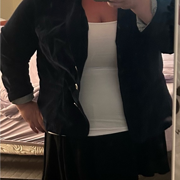 LAST CHANCE Lane Bryant Blue Corduroy Blazer - Picture 3 of 4